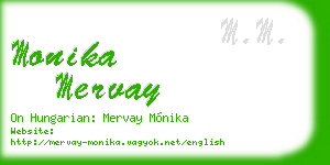 monika mervay business card
