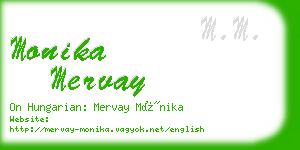 monika mervay business card